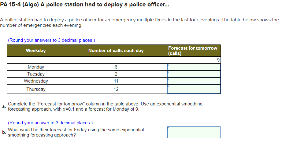 PA 15-4 (Algo) A police station had to deploy a