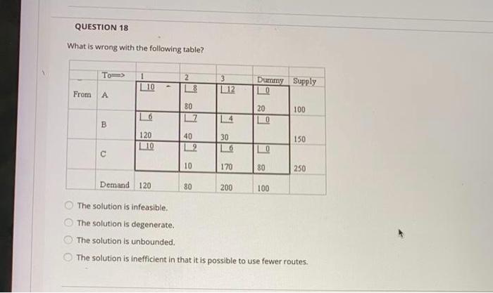 Need the answer immediately QUESTION 18 What is