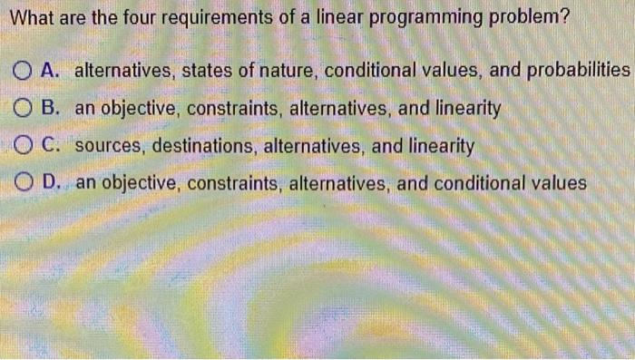 What are the four requirements of a linear
