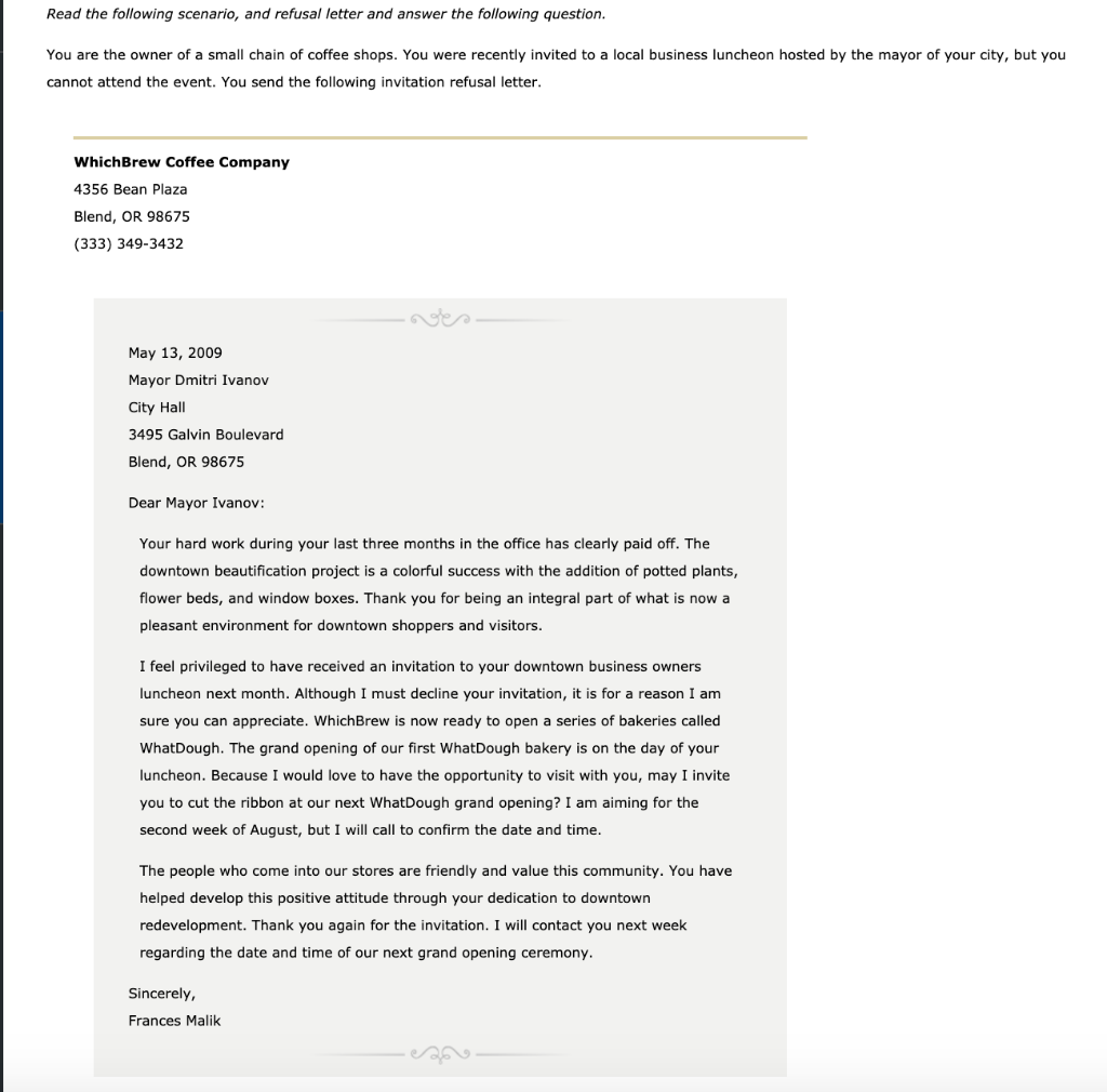 4. Refusing Typical Requests and Claims Choose
