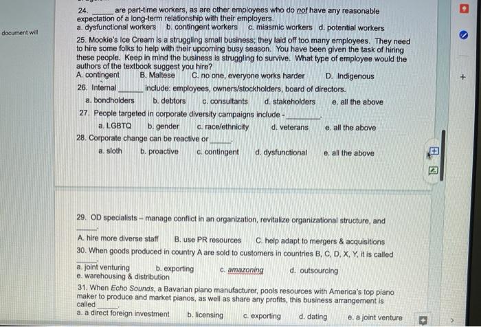 document will 24. are part-time workers, as are