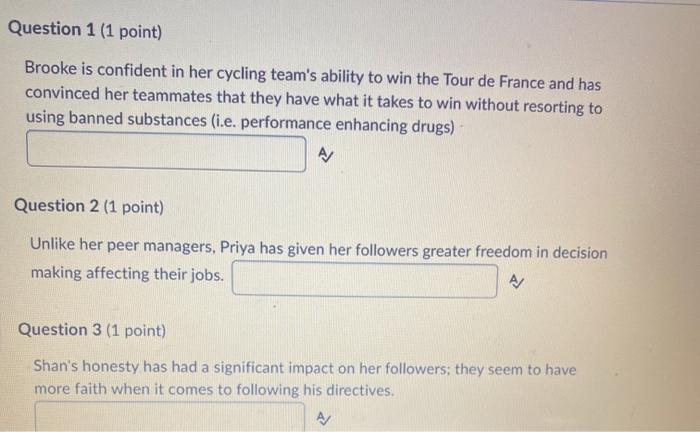 Question 4 (1 point) I see a future that is much