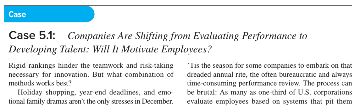 Read Case Study 5.1 and answer the following