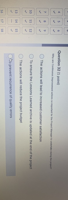4 5 6 Question 32 (1 point) Why are Continuous