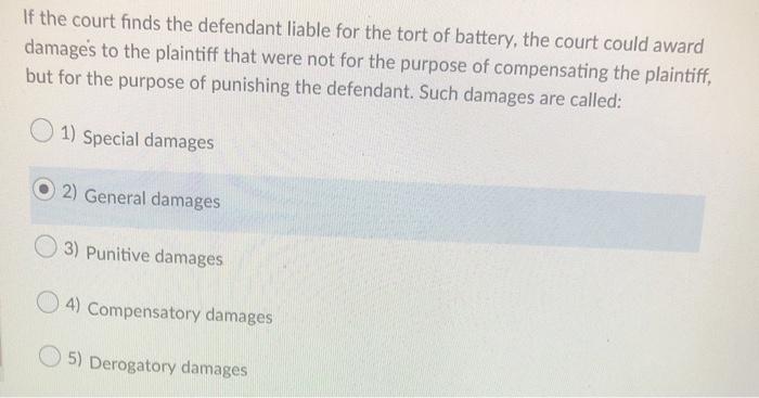 If the court finds the defendant liable for the