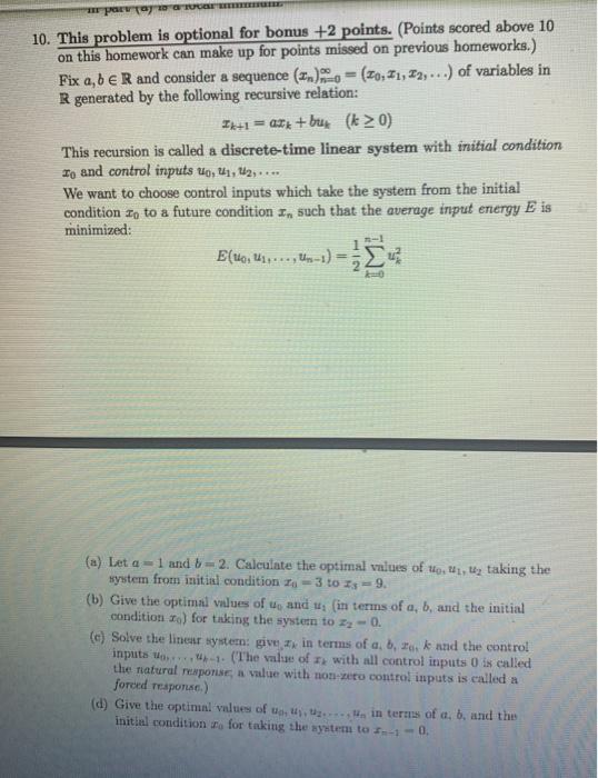 party 10. This problem is optional for bonus +2