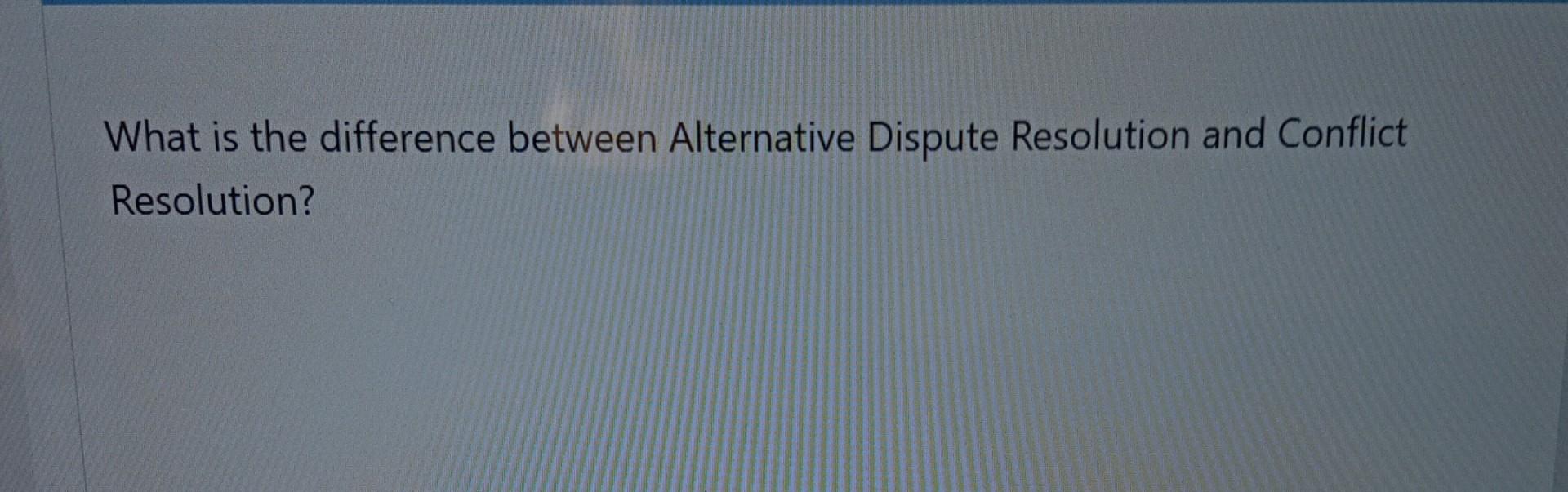 What is the difference between Alternative