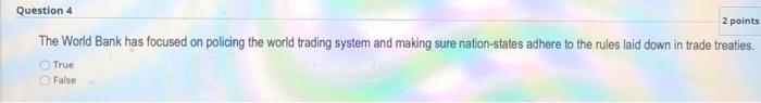 please answer all Question 3 The most global