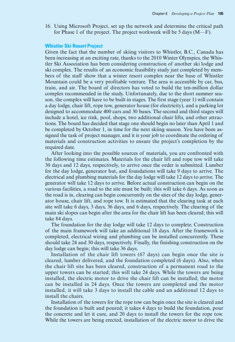 Chapter 6 Developing a Project Plane 195 16.