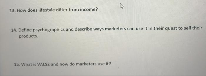 please use full sentences 13. How does lifestyle