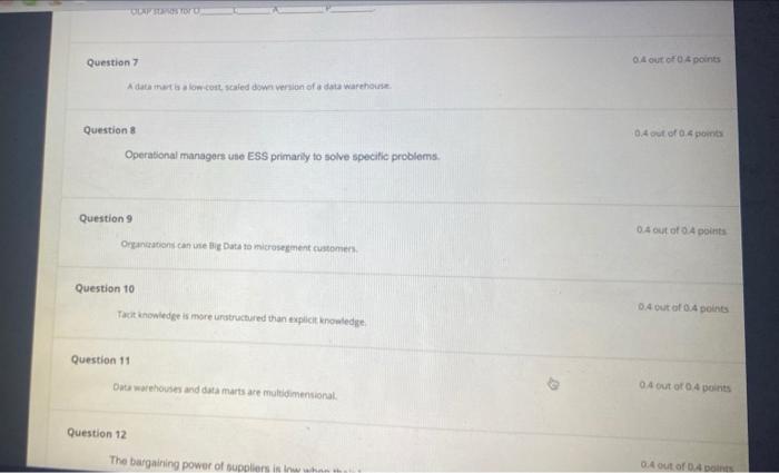 answer T/F or give an answer if u know any pls