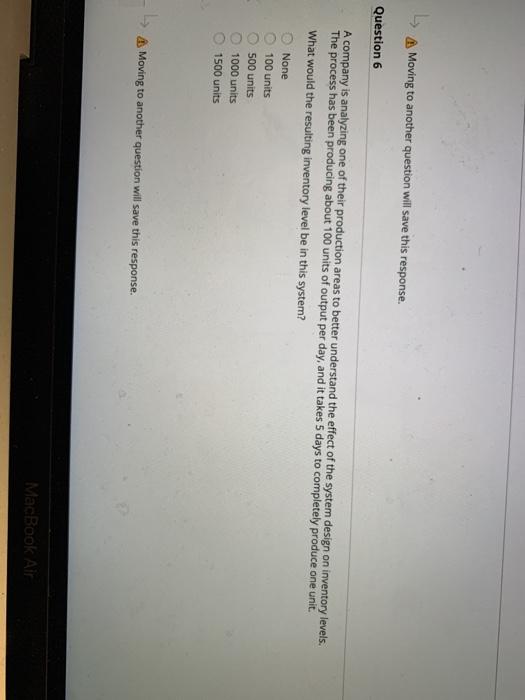 Moving to another question will save this