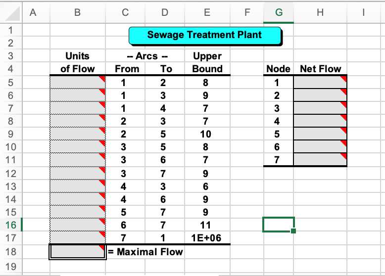 Please include Excel spreadsheet formulations.