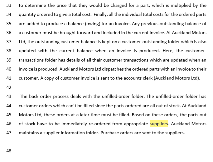 1 2 3 4 5 Appendix A - The Auckland Motors Case