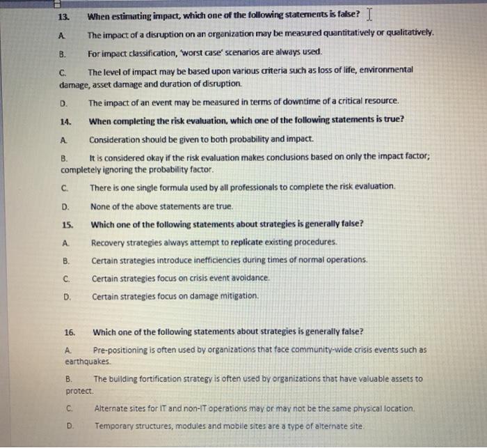 Multiple Choice? This ia all onformation i have