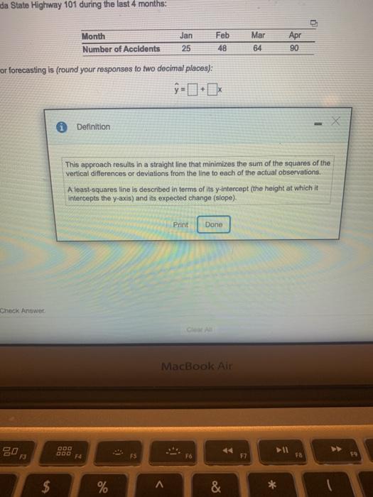 olem 4.24 following gives the number of sccidents