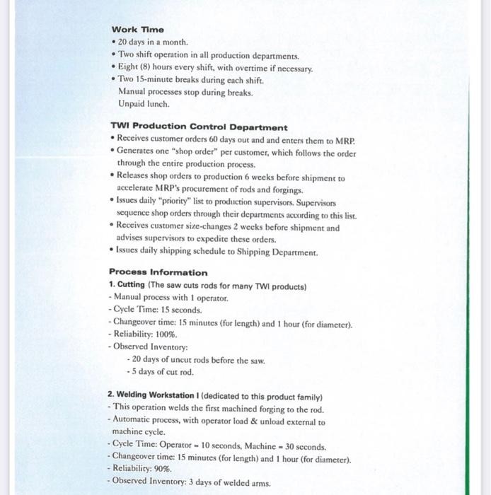 This is the manufacturing data to develop a