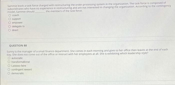 Sammie leads a task force charged with
