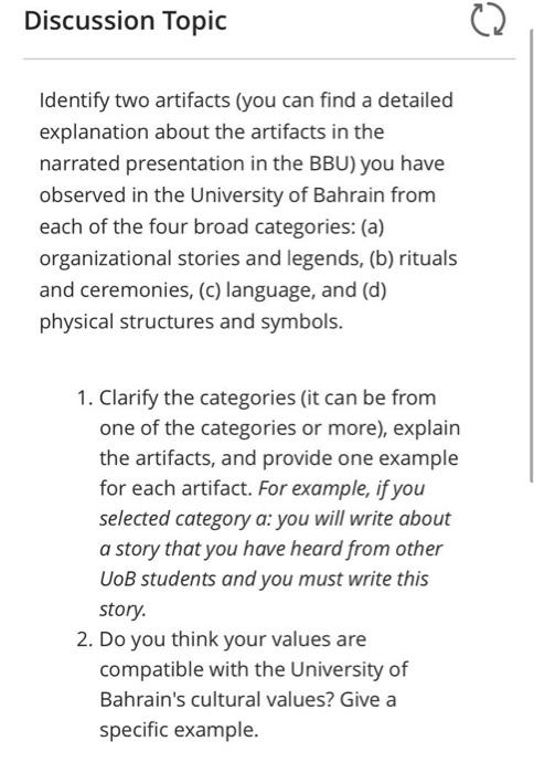 organization behavior please read the discussion