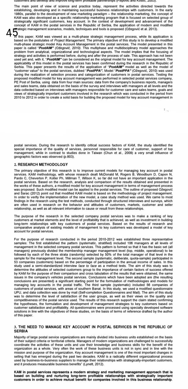 give conclusion 45 customers and develop and