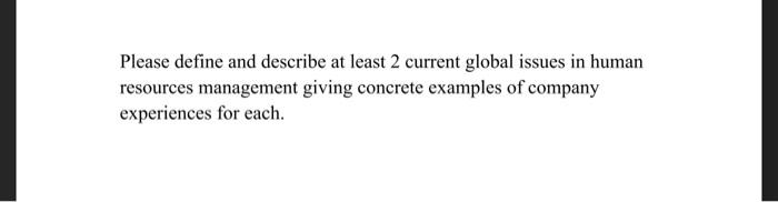 Subject is Human Resources. can you please help