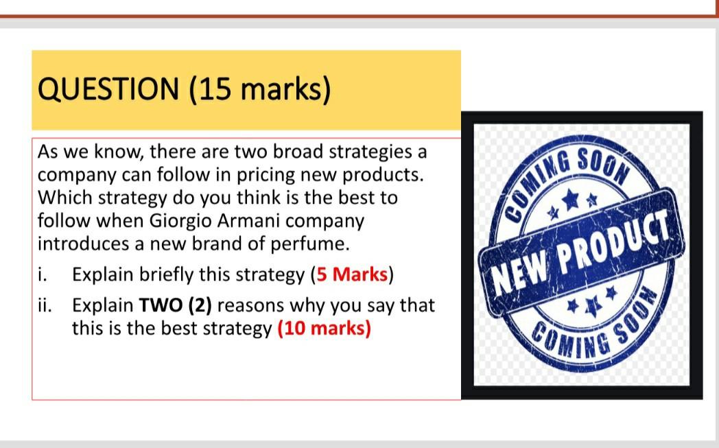 QUESTION (15 marks) OS EN SOON As we know, there