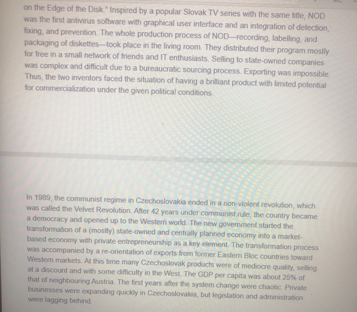 Integrative Case 4.1 ESET. From a Living Room