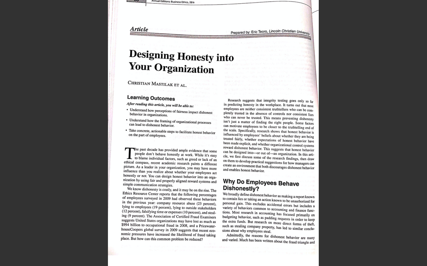 Pick out one of the 6 key steps toward designing