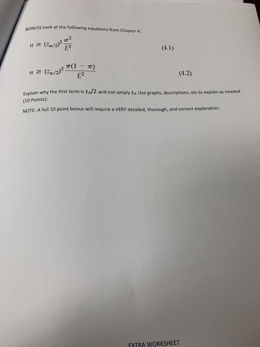 BONUS) Look at the following equations from