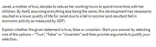 Janet, a mother of two, decides to reduce her