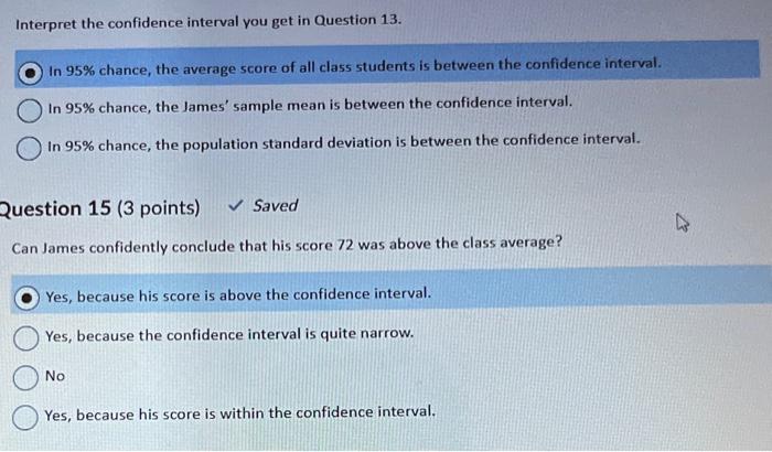 Interpret the confidence interval you get in