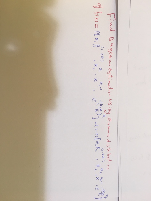 ind Bayesian estimation using Gamma distribution