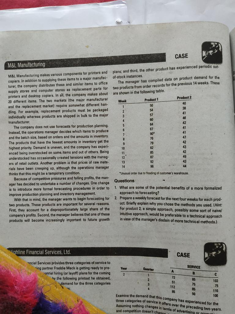 4 CASE M&L Manufacturing M&L Manufacturing makes