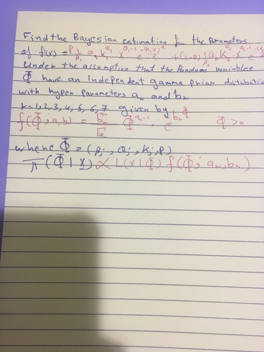 ind Bayesian estimation using Gamma distribution