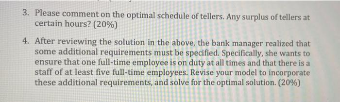 please answer Q 3 & 4 clearly in Exell with its