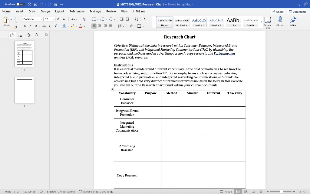 Objective; Distinguish the links in research