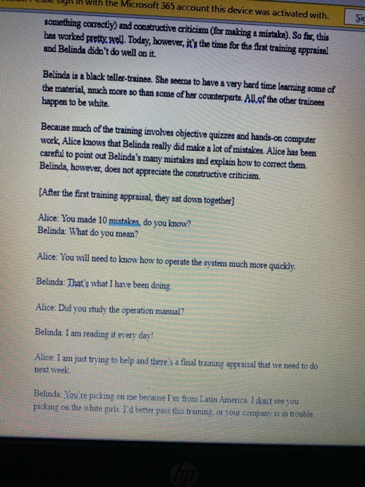 Alice, a new managa of Training and Development