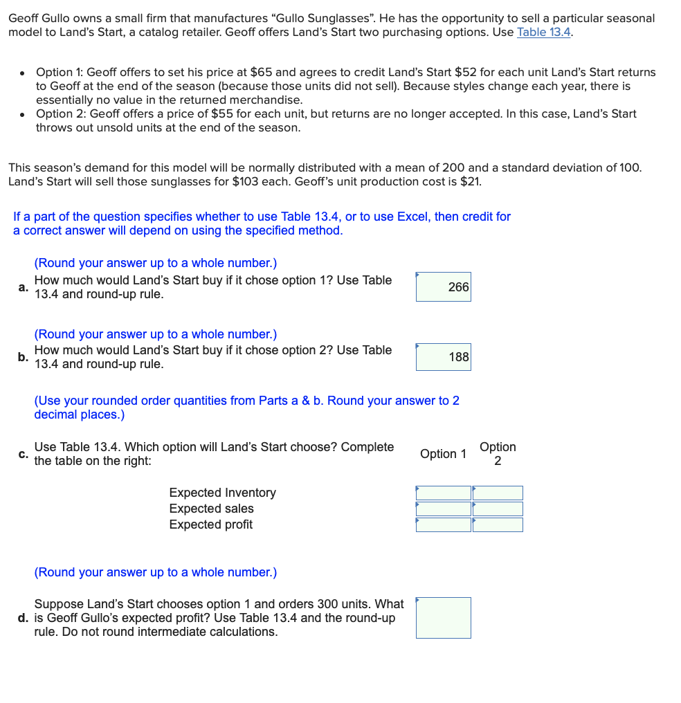 Geoff Gullo owns a small firm that manufactures