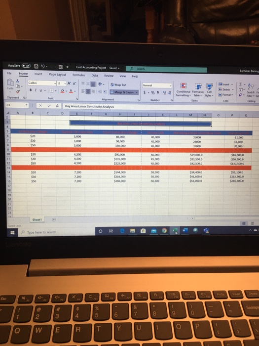 Please Help I have already completed excel part