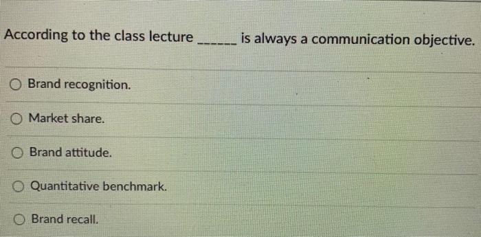 According to the class lecture is always a