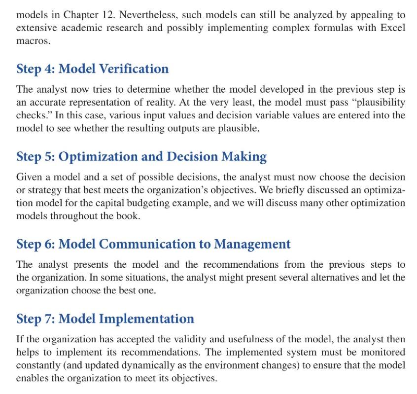 Apply the seven-step modeling process (below) to