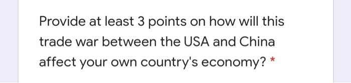 Provide at least 3 points on how will this trade