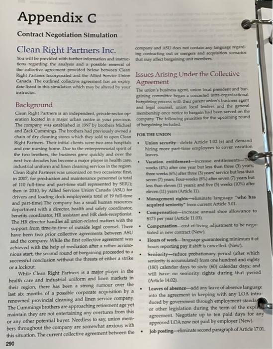 Information: Question: . . Appendix C C Contract