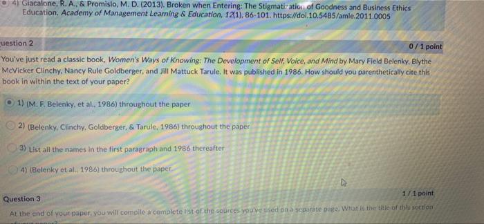 4) Glacalone, R. A., & Promislo, M.D. (2013).