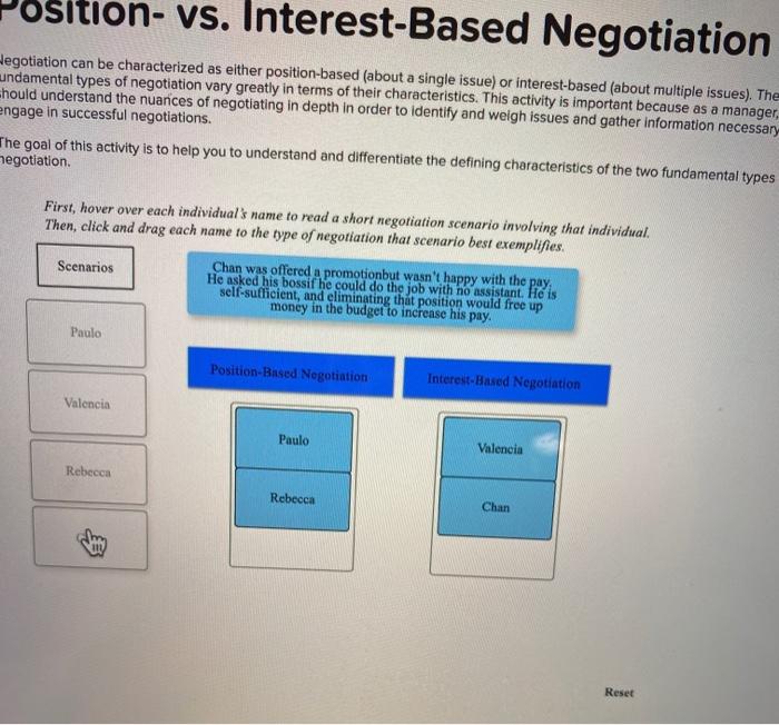 10 Position- vs. Interest-Based Negotiation