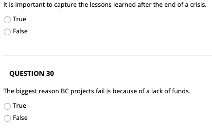 It is important to capture the lessons learned