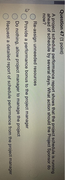 Question 45 (1 point) Which of the following