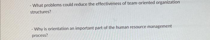 - What problems could reduce the effectiveness of