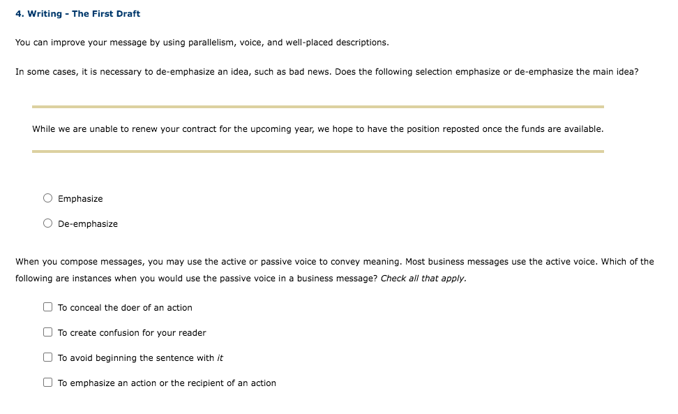 4. Writing - The First Draft You can improve your