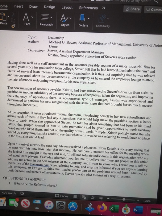 Home Insert Draw Design Layout References